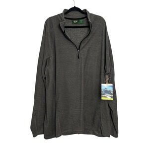 NWT Cabelas Stillwater Supply Co.‎ Mens 4XL 1/4 Zip Pullover Striped Long Sleeve
